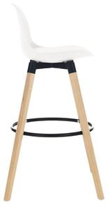 Štýlová barová stolička z bieleho plastu (k254509)
