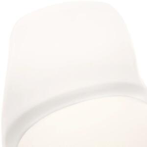 Štýlová barová stolička z bieleho plastu (k254509)
