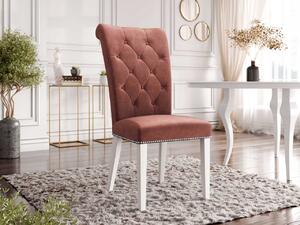 Mirjan24 Čalúnená jedálenská stolička Piewik, Dostupné poťahy: Magic Velvet 2258, Farby nožičiek: biela 5903211334818