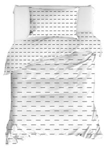 Obliečky na jednolôžko z ranforce bavlny Mijolnir Cubuk White, 140 × 200 cm