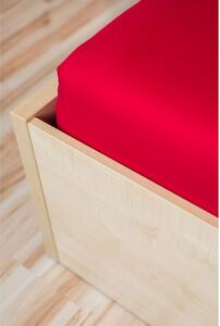 AMIDO-EXQUISIT Červená plachta na posteľ Jersey SuperStretch Rozmer: 120/140 x 200 cm W1_300