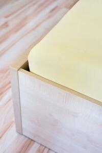 AMIDO-EXQUISIT Vanilková plachta na posteľ Jersey Rozmer: 140 x 200 cm