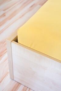 AMIDO-EXQUISIT Žltá plachta na posteľ Jersey Rozmer: 100 x 200 cm J40_684