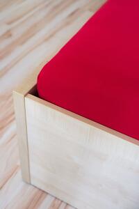 AMIDO-EXQUISIT Červená plachta na posteľ Jersey Rozmer: 100 x 200 cm J40_300