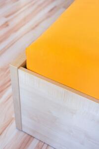 AMIDO-EXQUISIT Oranžová plachta na posteľ Jersey Rozmer: 100 x 200 cm J40_181