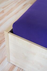 AMIDO-EXQUISIT Tmavofialová plachta na posteľ Jersey Rozmer: 100 x 200 cm