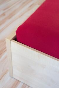 AMIDO-EXQUISIT Bordová posteľná plachta Jersey Rozmer: 140 x 200 cm