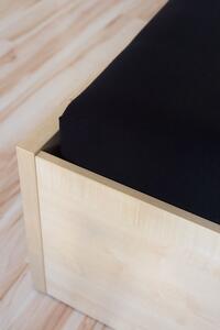 AMIDO-EXQUISIT Čierna posteľná plachta Jersey Rozmer: 100 x 200 cm J40_999