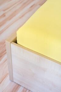 AMIDO-EXQUISIT Žltá plachta na posteľ Jersey Rozmer: 100 x 200 cm J40_613