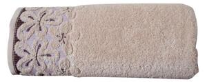 Greno Béžový uterák s bordúrou Bella - 50x90cm Rozmer: 50x90cm