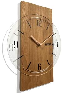 Dekorstudio Drevené nástenné hodiny GEOMETRIC - transparentný ciferník