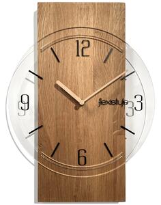 Dekorstudio Drevené nástenné hodiny GEOMETRIC - transparentný ciferník