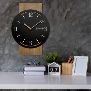 Dekorstudio Drevené nástenné hodiny GEOMETRIC - čierny ciferník