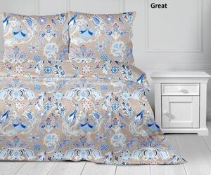 Šedé bavlnené obliečky s ornamentom Greno - Great Rozmer: 1x70x90 / 1x140x200 cm