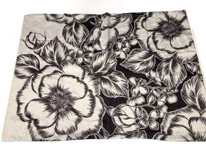 Kvetinové obliečky z bavlneného saténu Night In Colours - Marjorie Black Rozmer: 1x70x90 / 1x140x200 cm