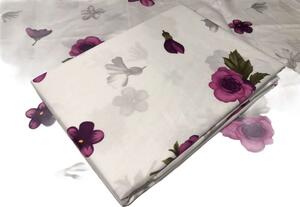 Kvetinové obliečky z bavlnené saténu Night In Colours - Violette Rozmer: 1x70x90 / 1x140x200 cm