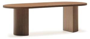 Okrúhly jedálenský stôl s doskou v dekore orechového dreva 100x240 cm Nealy – Kave Home