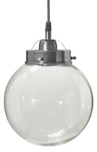 PR Home závesné svietidlo Normandia, Ø 20 cm, strieborná antika, sklo