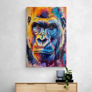Obraz gorila s imitáciou maľby