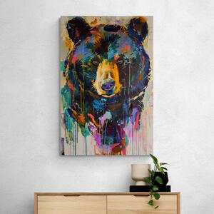 Obraz medveď s imitáciou maľby