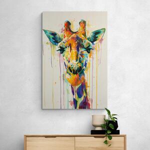 Obraz žirafa s imitáciou maľby