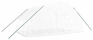 Fóliovník s oceľovým rámom biely 24 m² 6x4x2,85 m