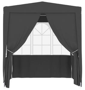 Profesionálny párty stan+bočné steny 2,5x2,5m, antracit 90 g/m²