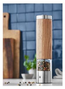 Elektrický mlynček na korenie a soľ z dubového dreva WMF, výška 21,5 cm