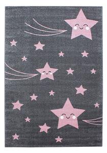 Ružovo-sivý detský koberec 140x200 cm Kids – Ayyildiz Carpets