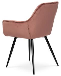 Exkluzívna stolička, ružová zamatová látka (a-421 ružová)