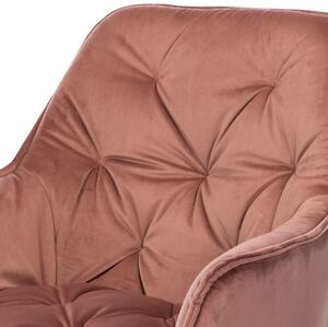Exkluzívna stolička, ružová zamatová látka (a-421 ružová)