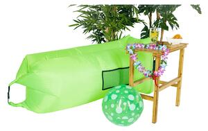 KONDELA Nafukovací sedací vak/lazy bag, zelená, LEBAG