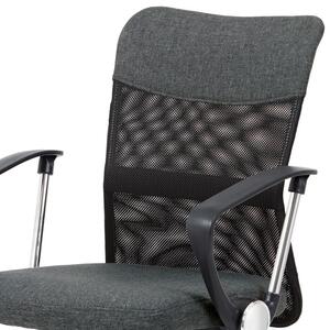 Kancelárska stolička, šedá látka a čierna sieťovina MESH (a-Z202 šedá)