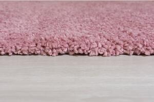 Tmavoružový koberec Flair Rugs Sparks, ⌀ 133 cm