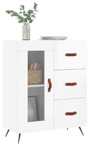 Komoda lesklá biela 69,5x34x90 cm spracované drevo