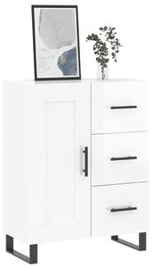 Komoda lesklá biela 69,5x34x90 cm spracované drevo