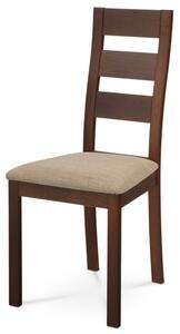 Elegantná jedálenská stolička z masívneho dreva vo farbe orech