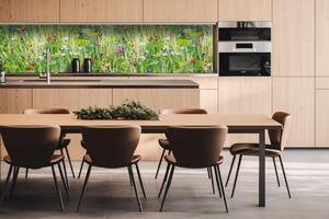 DIMEX | Dibond doska za kuchynskú linku | DBW-26060-172 Kvetinová lúka | 260 x 60 cm
