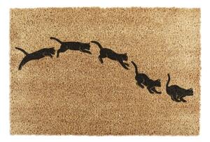 Rohožka z kokosového vlákna 40x60 cm Jumping Cats – Artsy Doormats