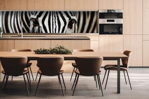 DIMEX | Dibond doska za kuchynskú linku | DBW-26060-016 Zebra | 260 x 60 cm