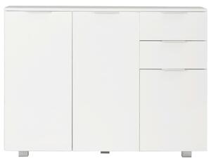 Komoda biela 107x35x80,5 cm vysokolesklá