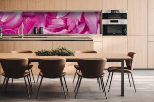 DIMEX | Dibond doska za kuchynskú linku | DBW-26060-055 Fialové okvetné lístky | 260 x 60 cm