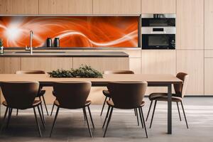 DIMEX | Dibond doska za kuchynskú linku | DBW-26060-037 Oranžový abstrakt | 260 x 60 cm