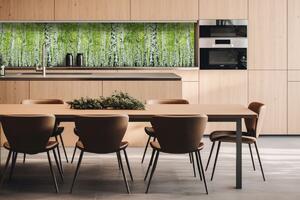 DIMEX | Dibond doska za kuchynskú linku | DBW-26060-193 Jarný brezový háj | 260 x 60 cm