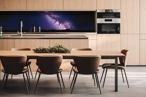 DIMEX | Dibond doska za kuchynskú linku | DBW-26060-235 Fialová mliečna dráha | 260 x 60 cm