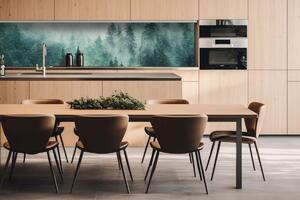 DIMEX | Dibond doska za kuchynskú linku | DBW-26060-140 Hmla v lese | 260 x 60 cm