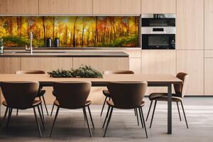 DIMEX | Dibond doska za kuchynskú linku | DBW-26060-084 Slnečný les | 260 x 60 cm