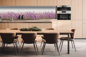 DIMEX | Dibond doska za kuchynskú linku | DBW-26060-125 Levanduľové pole | 260 x 60 cm