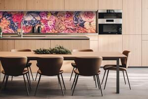 DIMEX | Dibond doska za kuchynskú linku | DBW-26060-178 Kvetinové zátišie | 260 x 60 cm