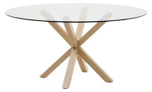 Okrúhly jedálenský stôl so sklenenou doskou ø 150 cm Argo – Kave Home